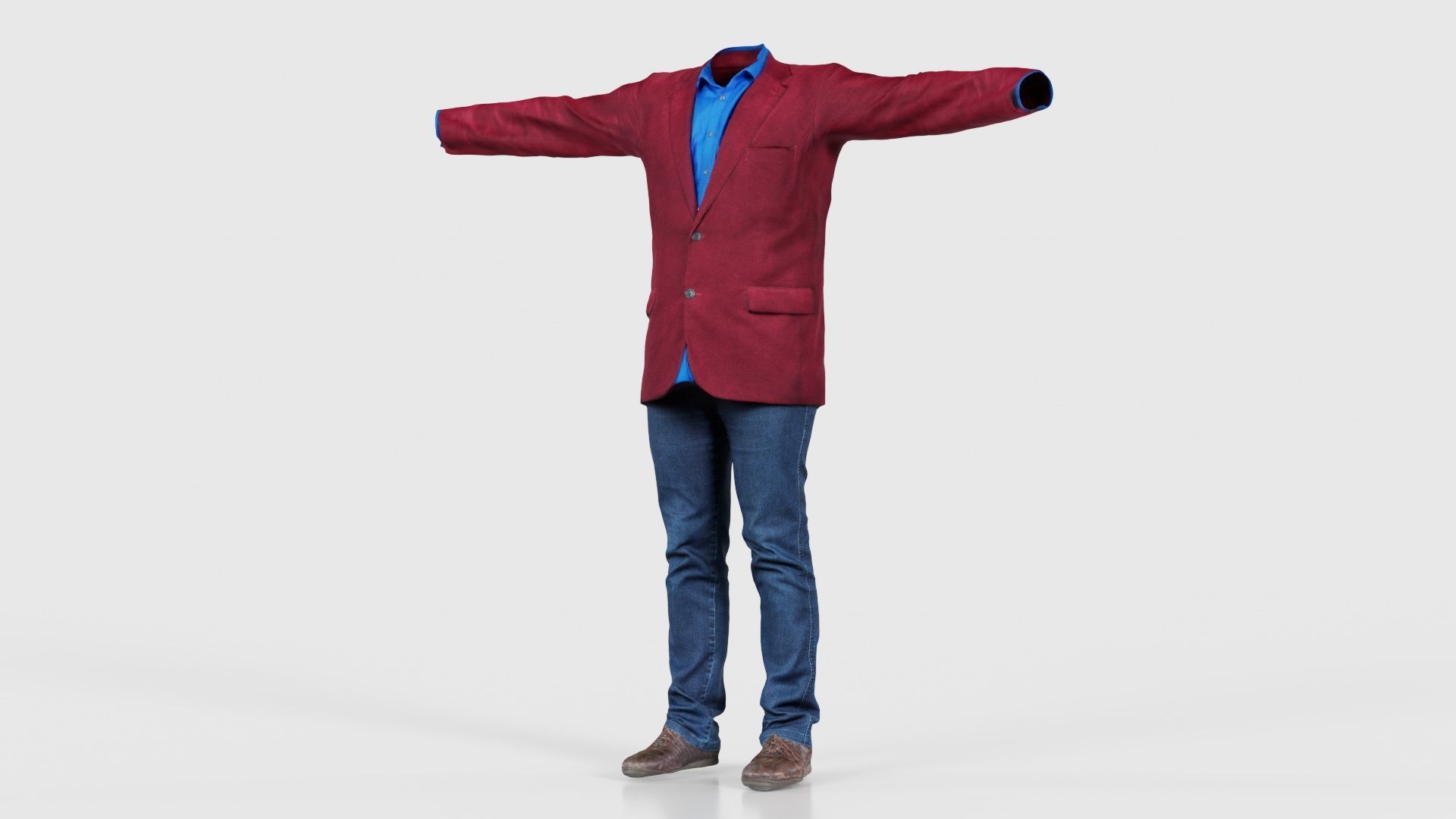 Business Costume 4 Low-poly 3D model_26