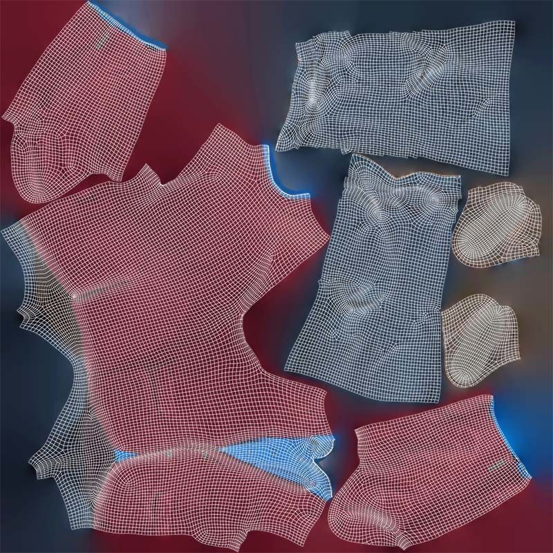 Business Costume 4 Low-poly 3D model_14