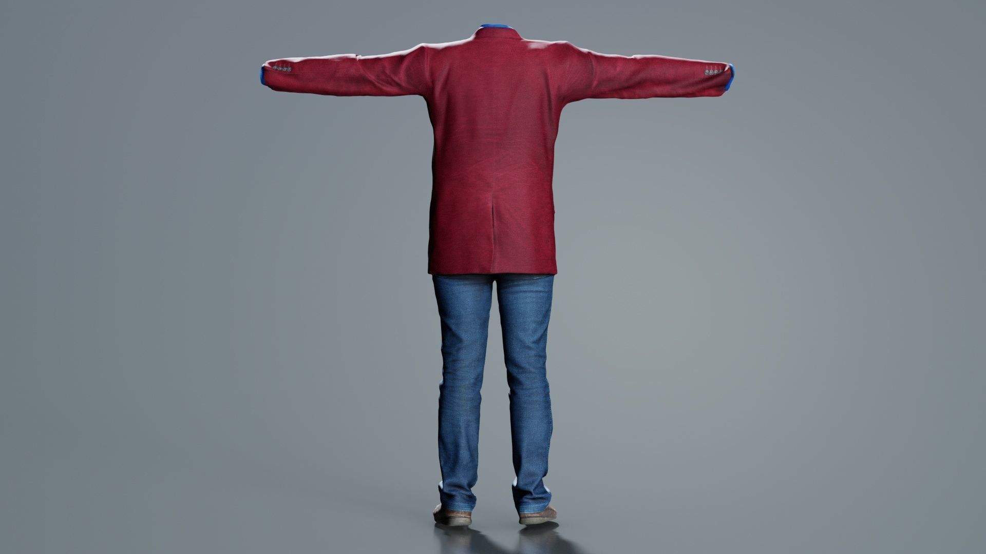 Business Costume 4 Low-poly 3D model_8