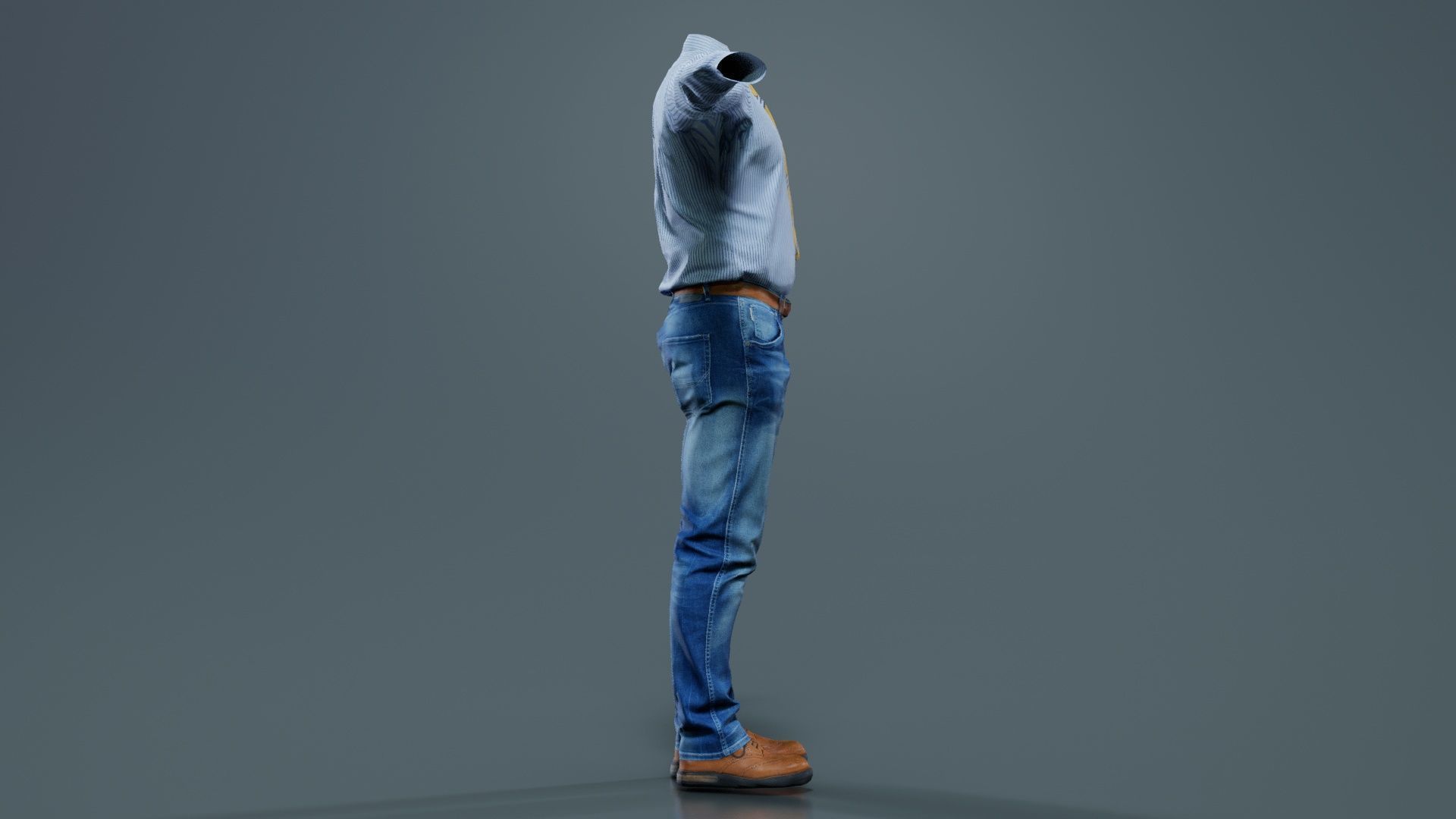 Business Costume 5 Low-poly 3D model_8