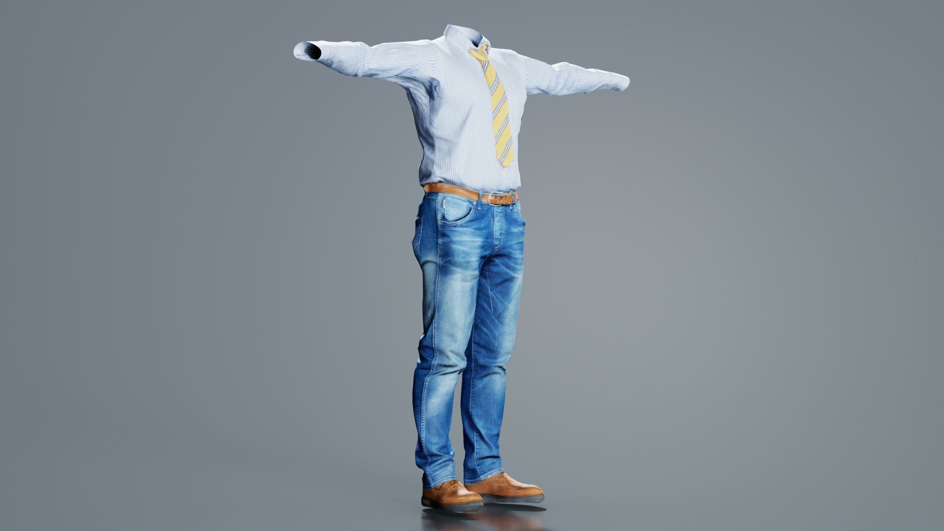 Business Costume 5 Low-poly 3D model_5