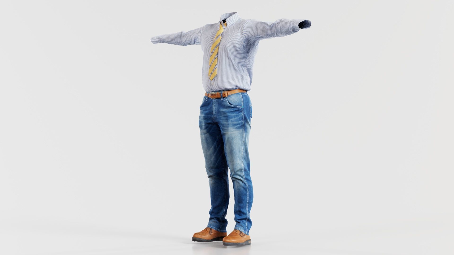 Business Costume 5 Low-poly 3D model_2