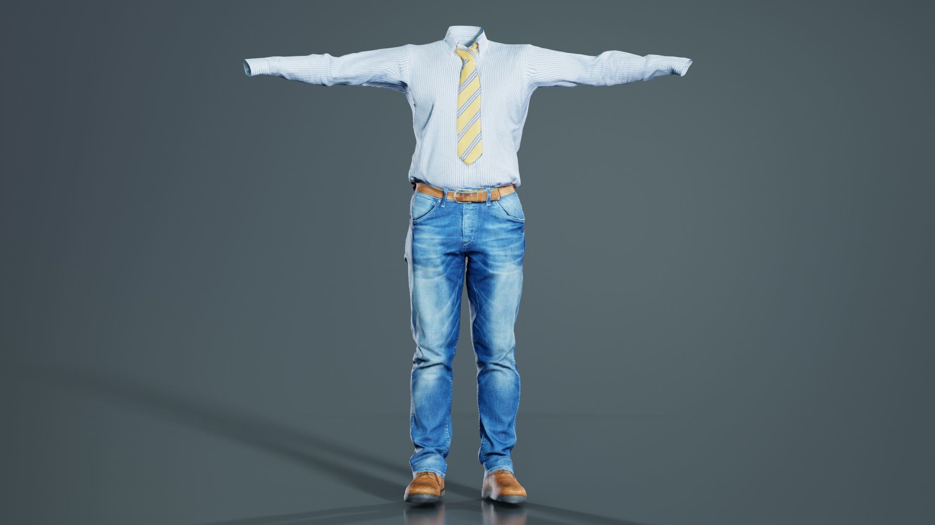 Business Costume 5 Low-poly 3D model_6