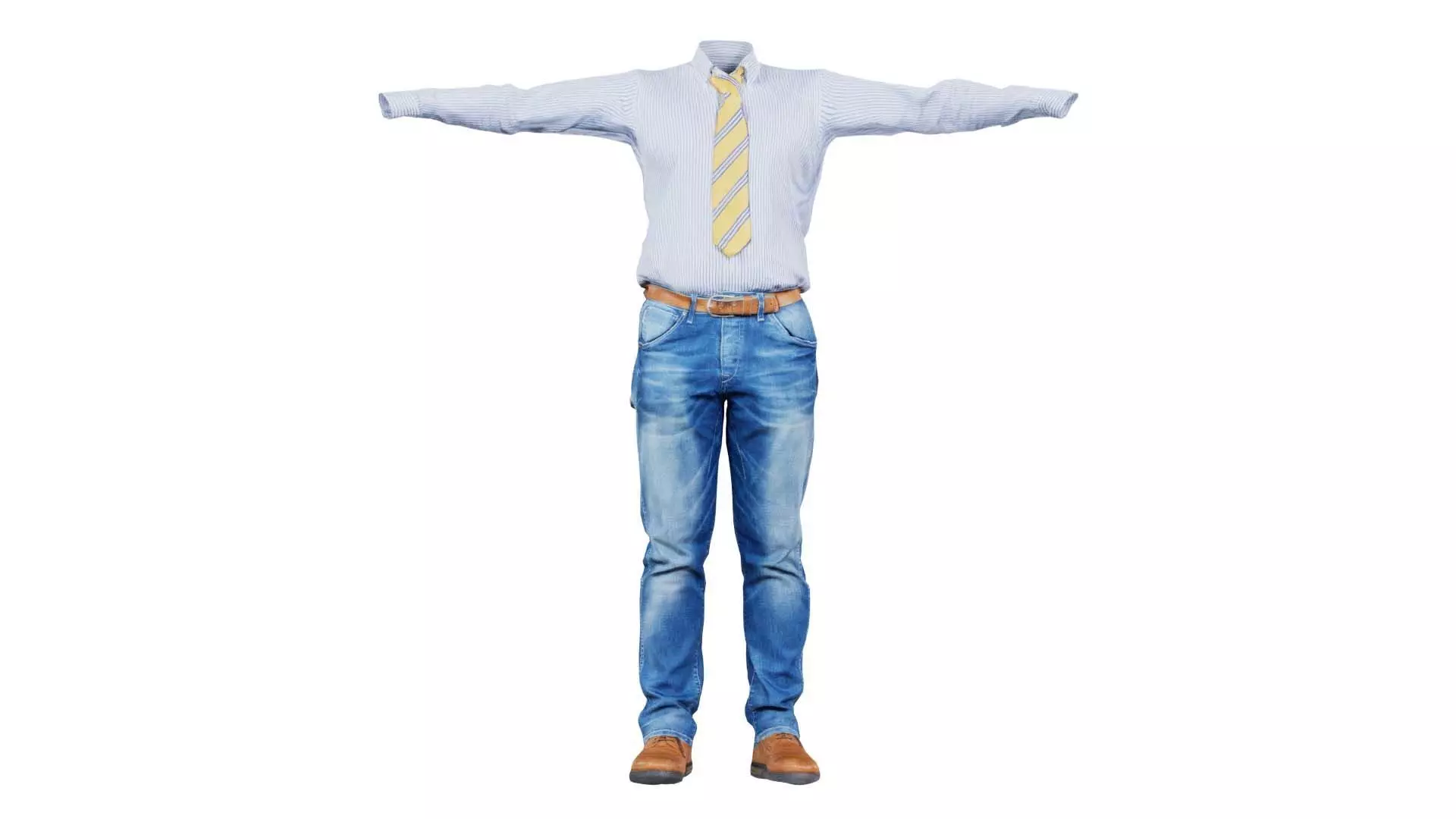 Business Costume 5 Low-poly 3D model_0