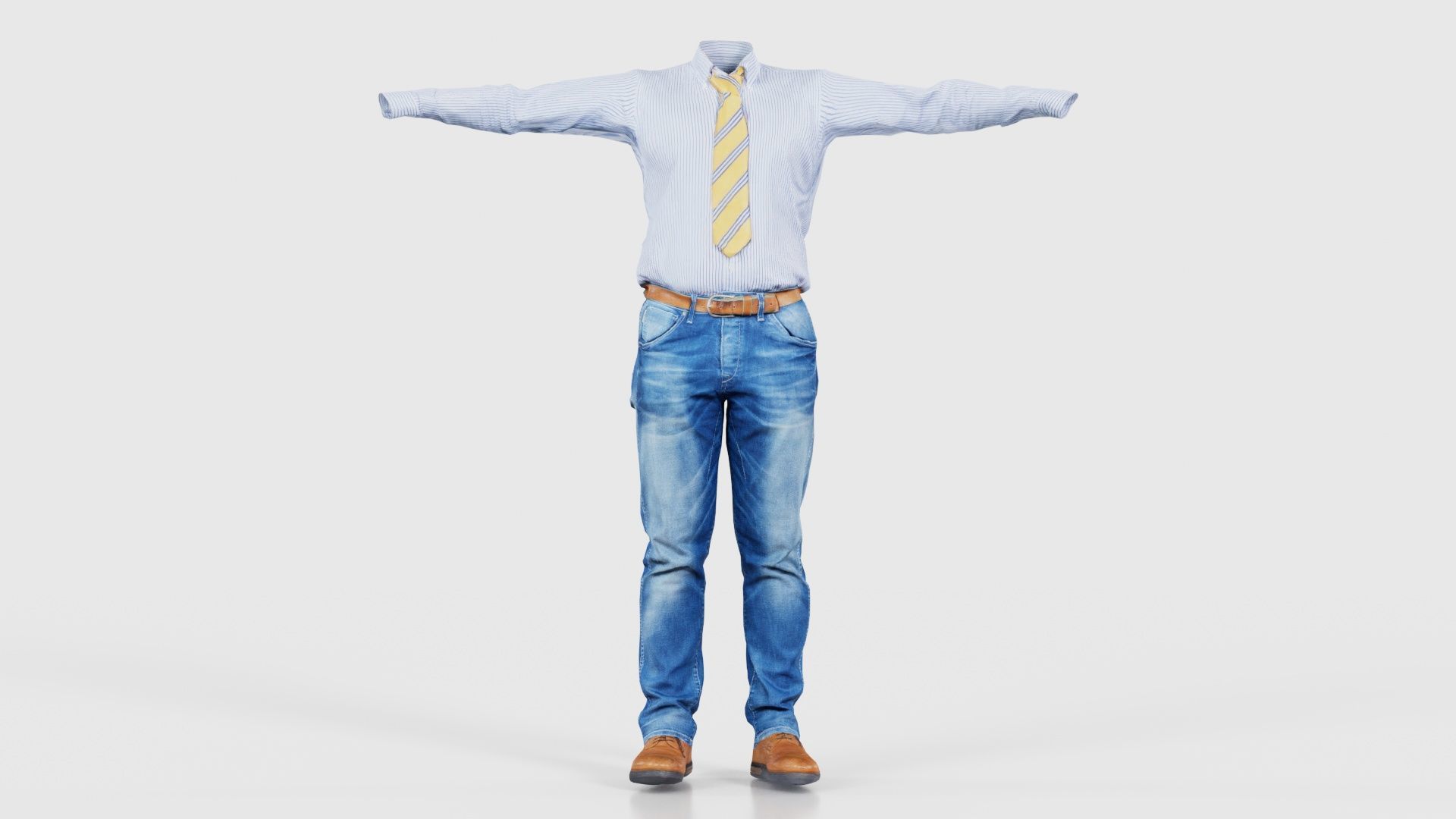 Business Costume 5 Low-poly 3D model_15