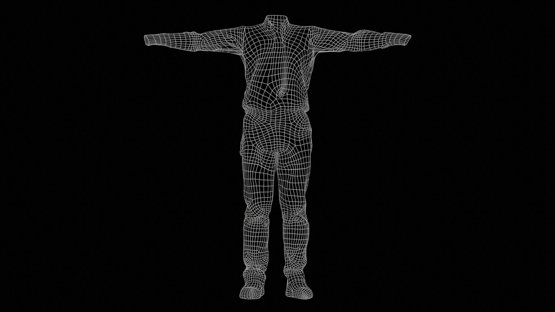 Business Costume 5 Low-poly 3D model_11