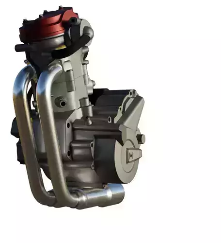 Husqvarna SM 630 TE 630  Engine 3D Customisable model Low-poly 3D model