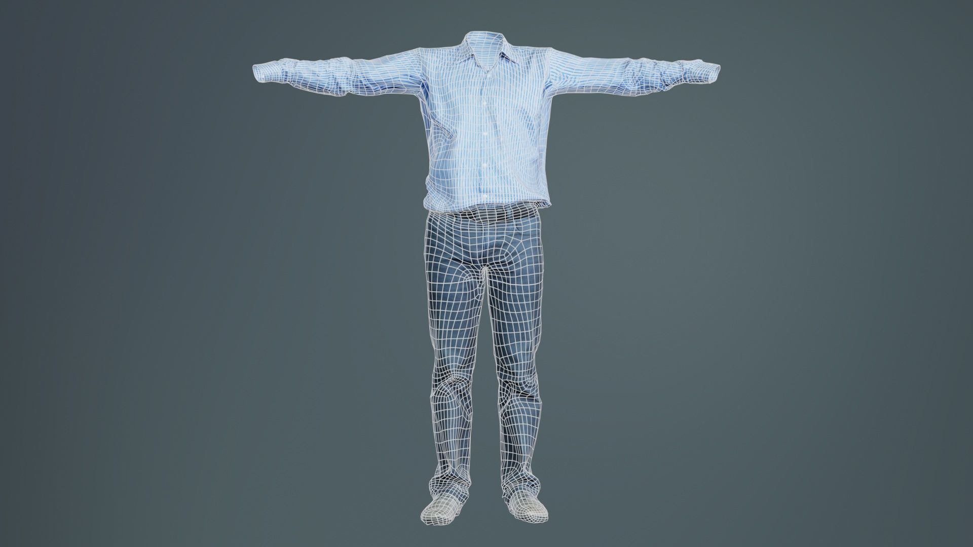 Business Costume 6 Low-poly 3D model_9