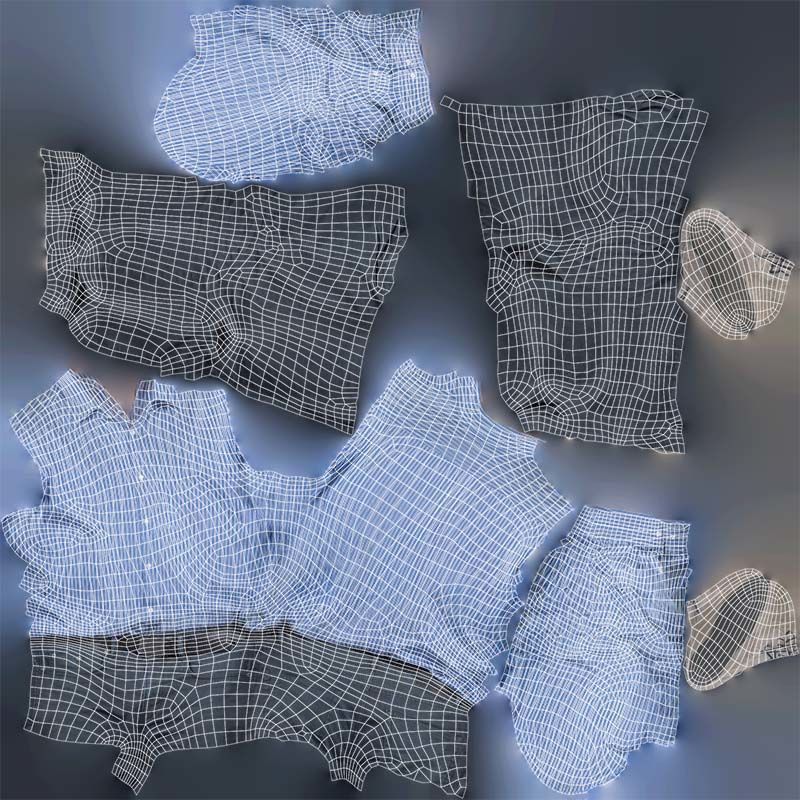 Business Costume 6 Low-poly 3D model_14