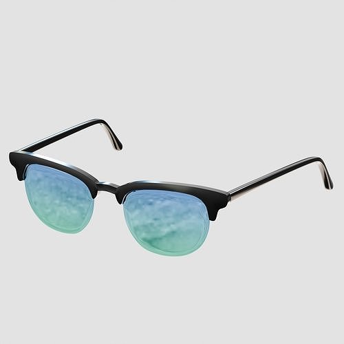 Clubmaster Glasses 3D model