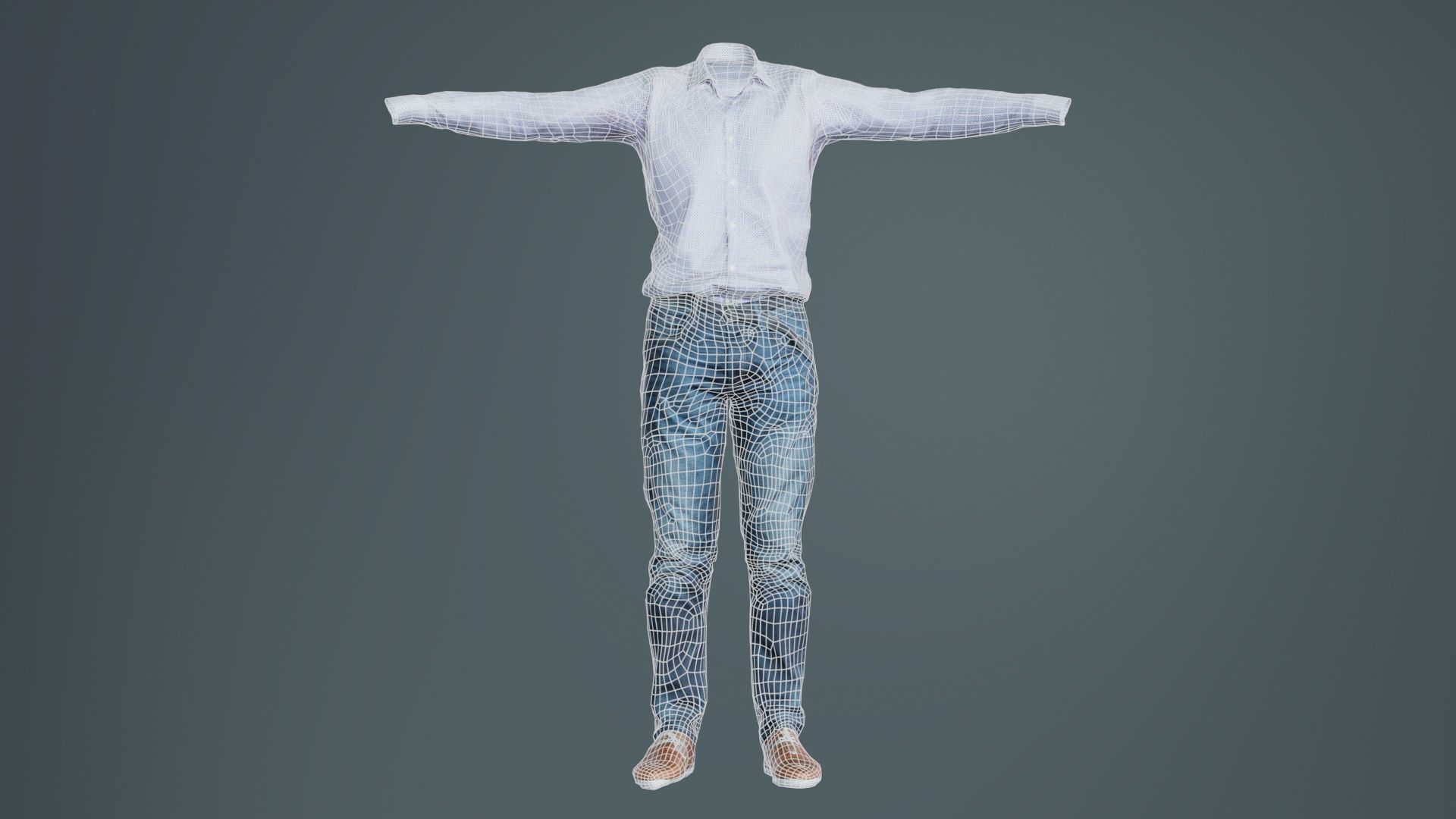 Business Costume 7 Low-poly 3D model_9