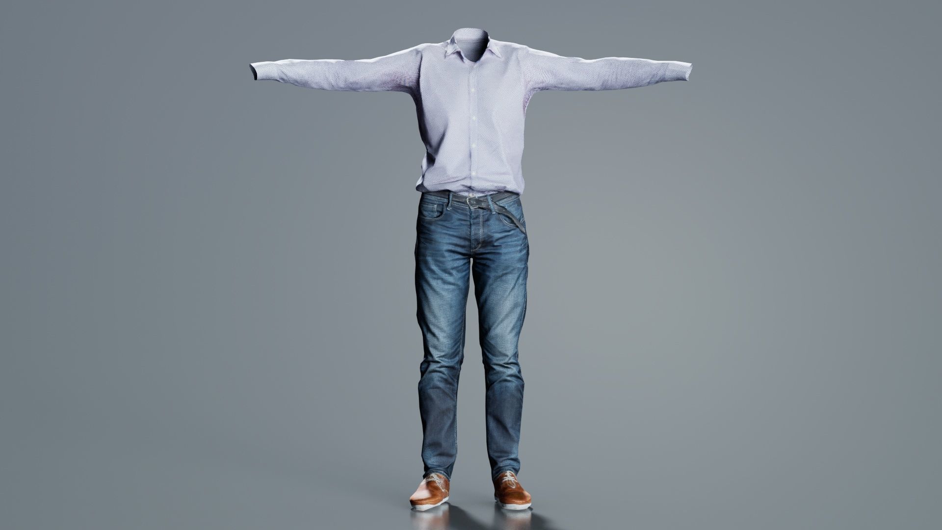 Business Costume 7 Low-poly 3D model_4