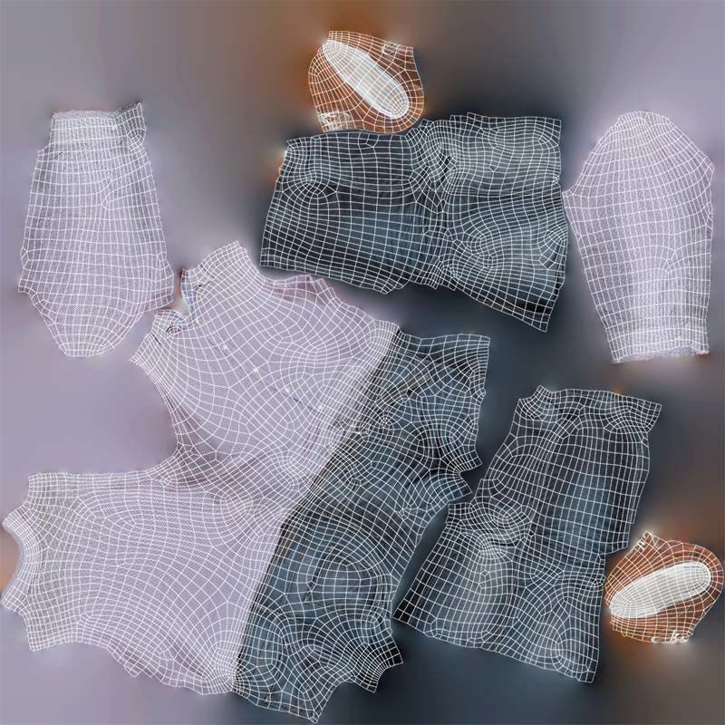 Business Costume 7 Low-poly 3D model_14