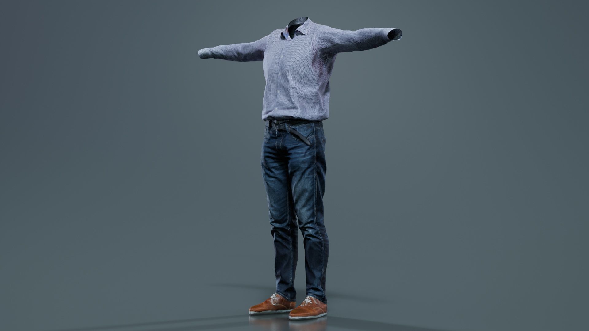 Business Costume 7 Low-poly 3D model_7