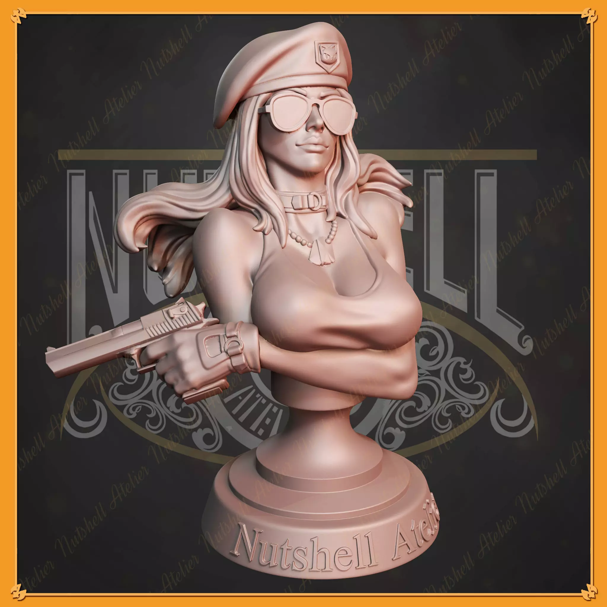 Nutshell Atelier - Squad leader Bust 3D print model_0