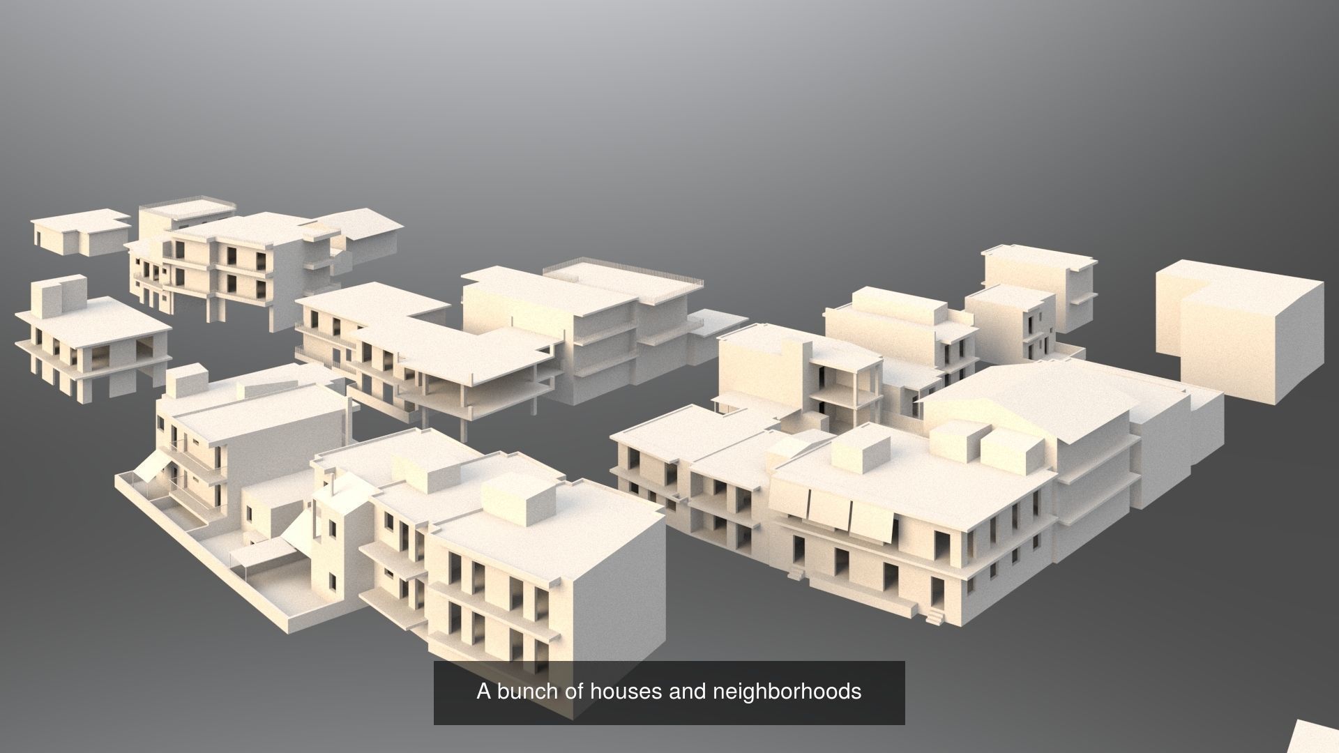 Houses and Buildings Pack 3D Model Collection_15