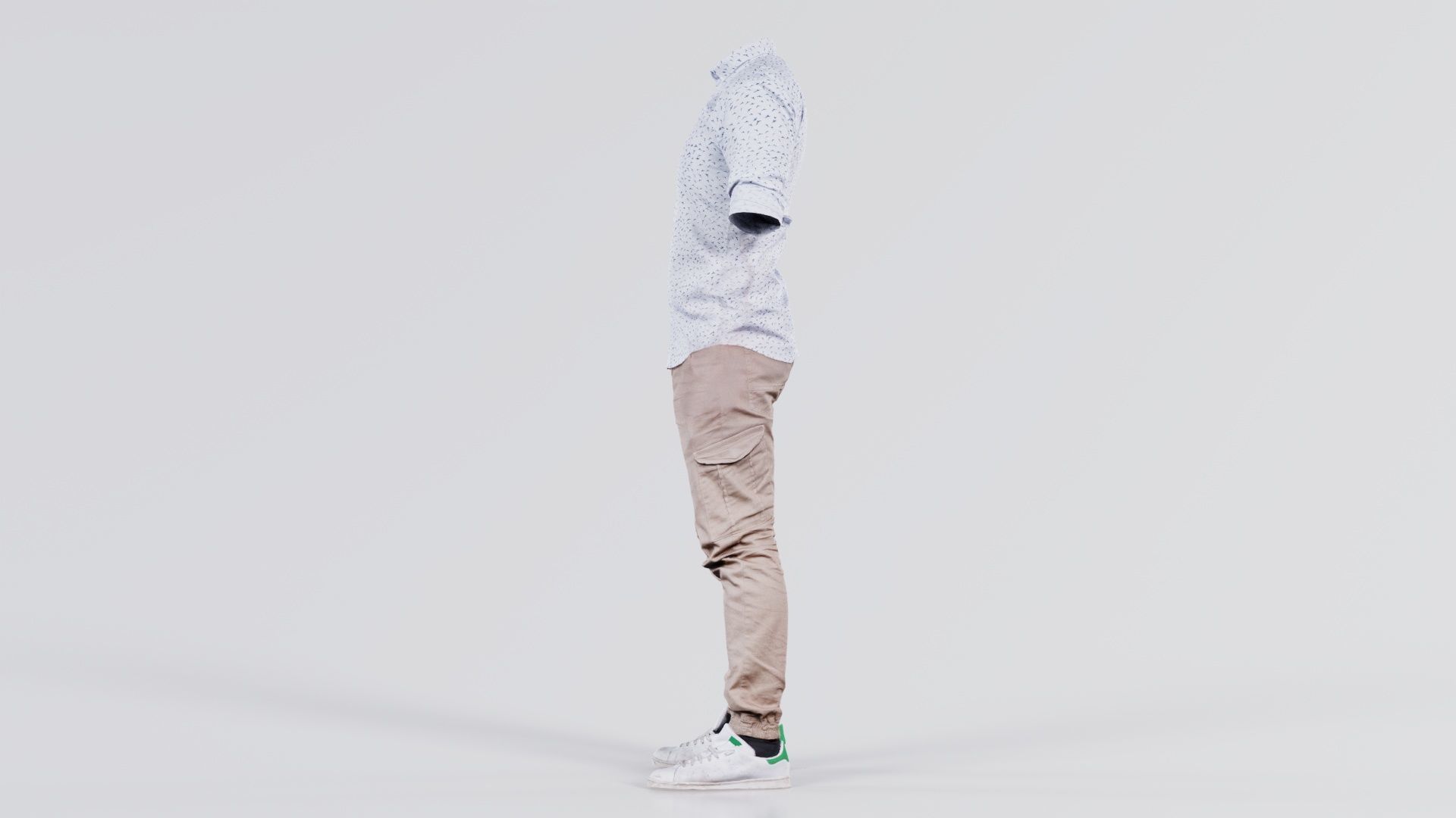 Casual Outfit 1 Low-poly 3D model_5