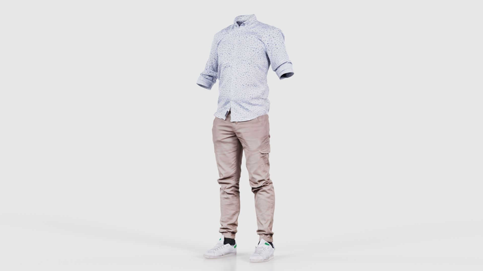 Casual Outfit 1 Low-poly 3D model_26