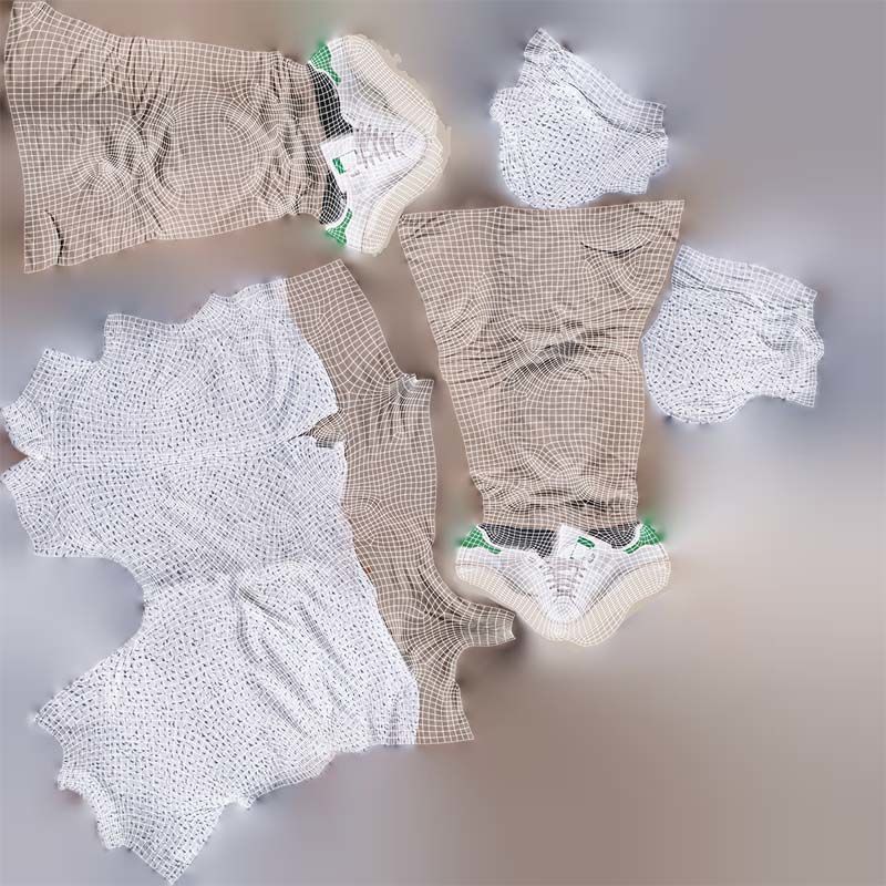 Casual Outfit 1 Low-poly 3D model_14