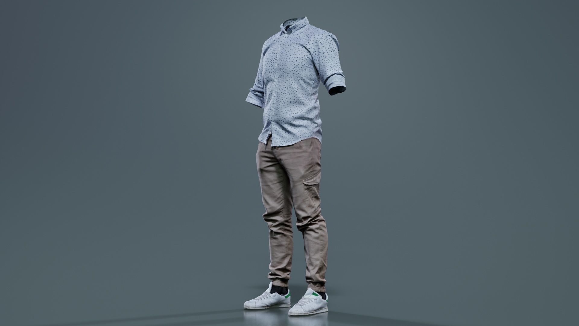 Casual Outfit 1 Low-poly 3D model_3