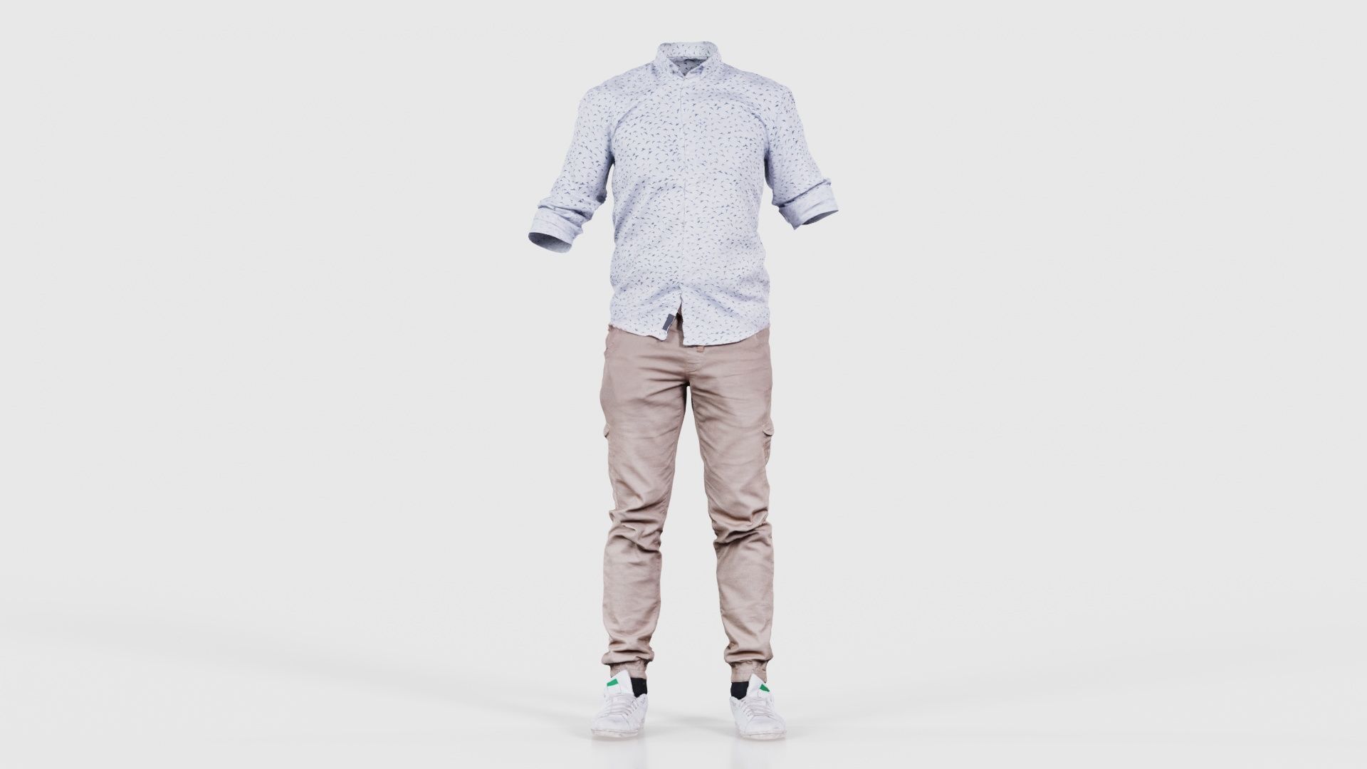 Casual Outfit 1 Low-poly 3D model_15