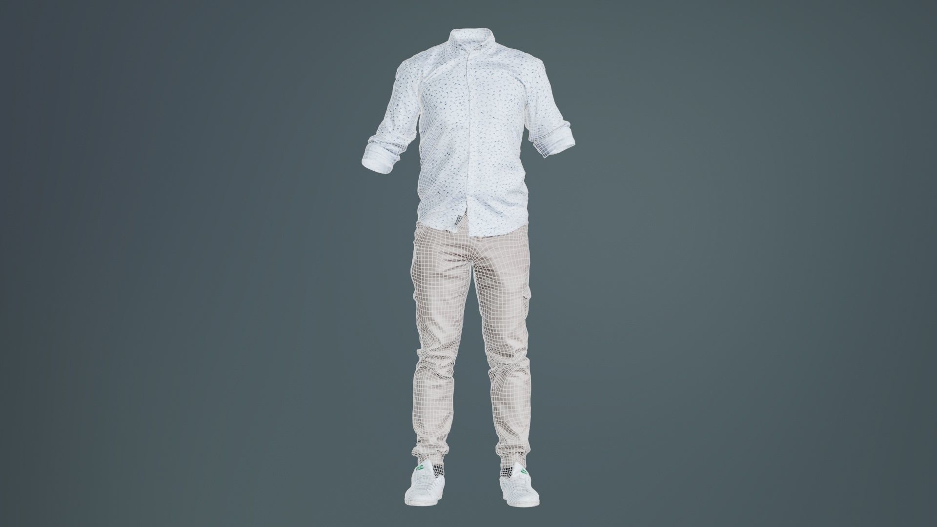 Casual Outfit 1 Low-poly 3D model_9