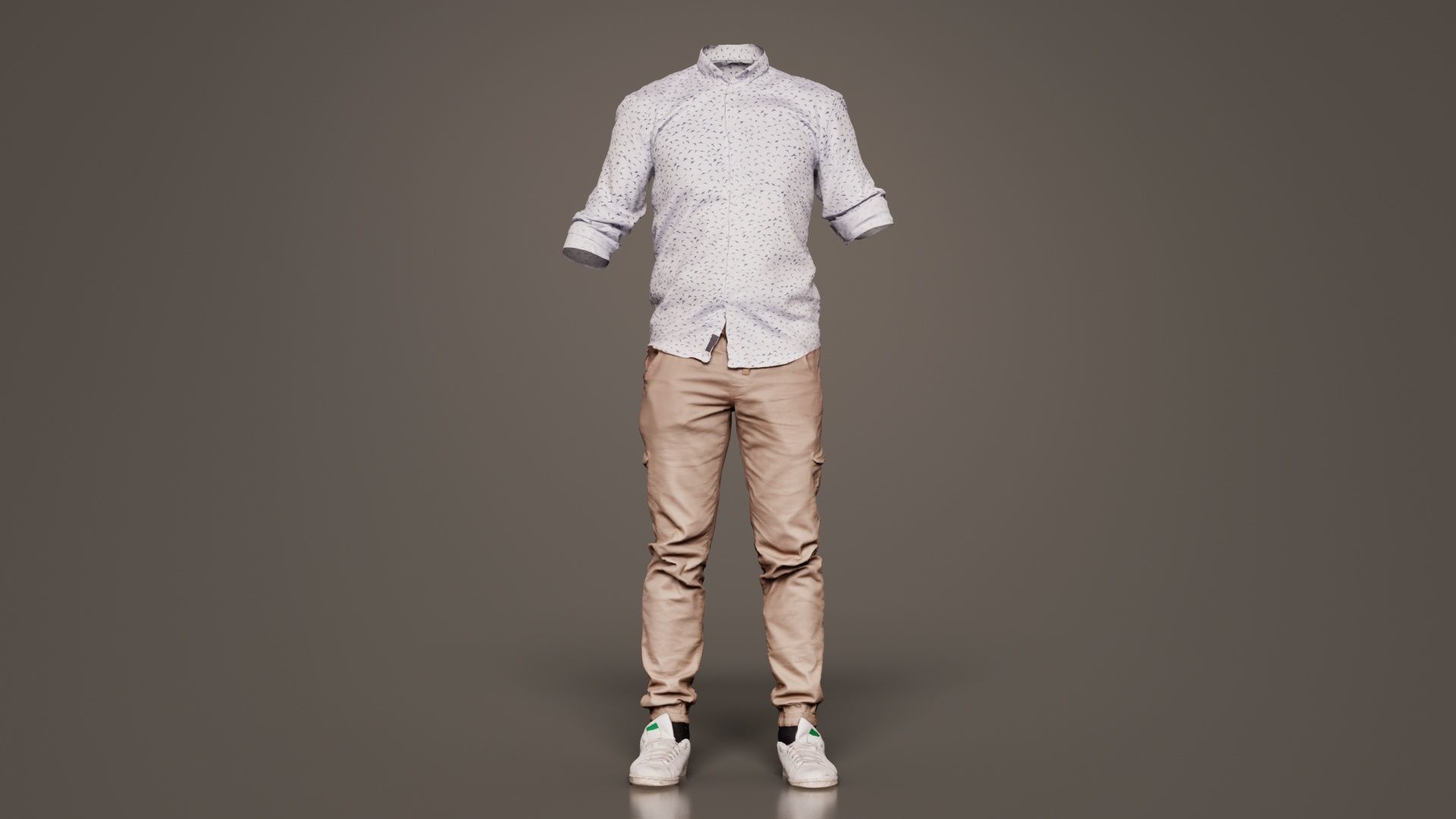 Casual Outfit 1 Low-poly 3D model_1