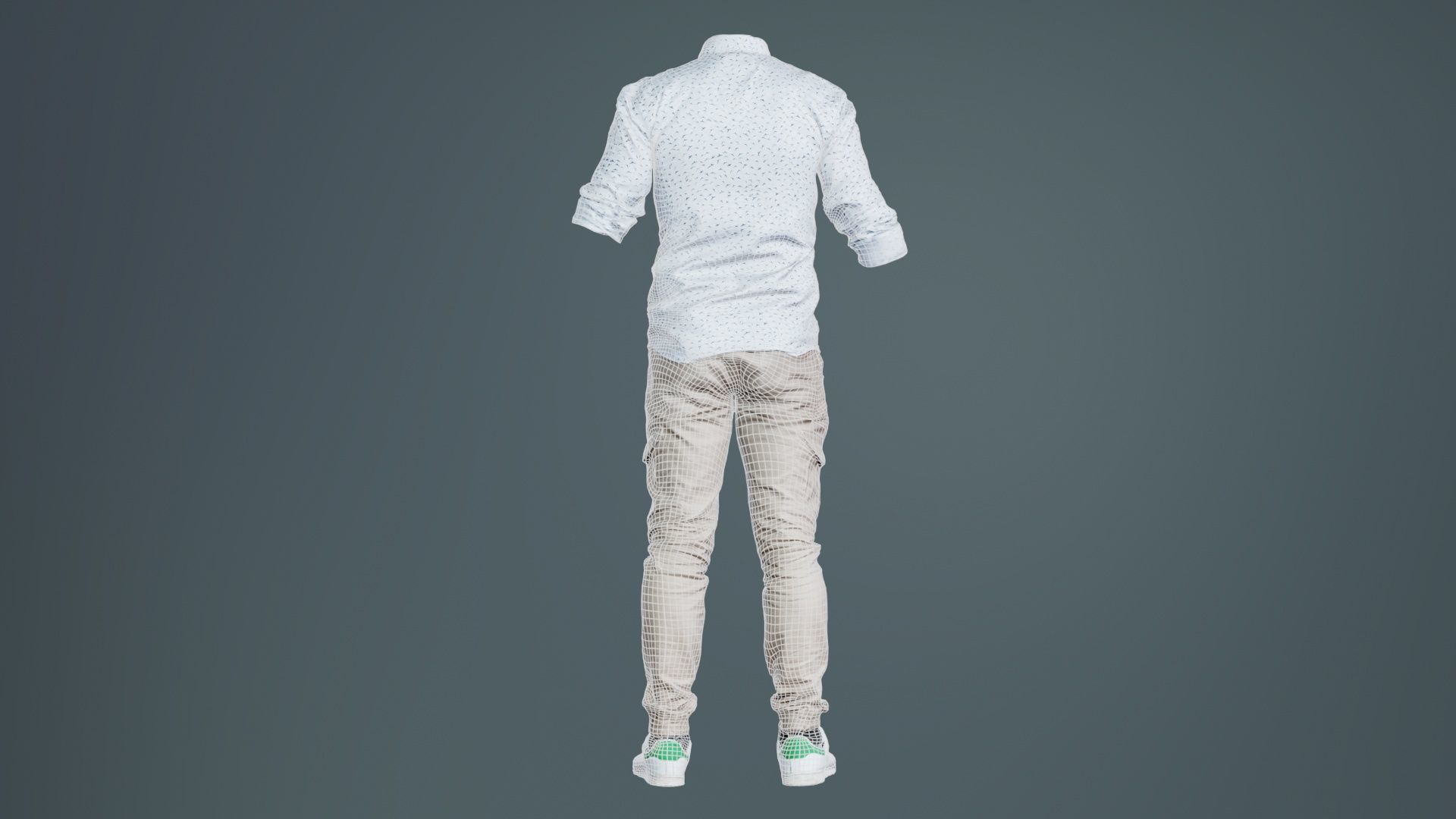 Casual Outfit 1 Low-poly 3D model_10