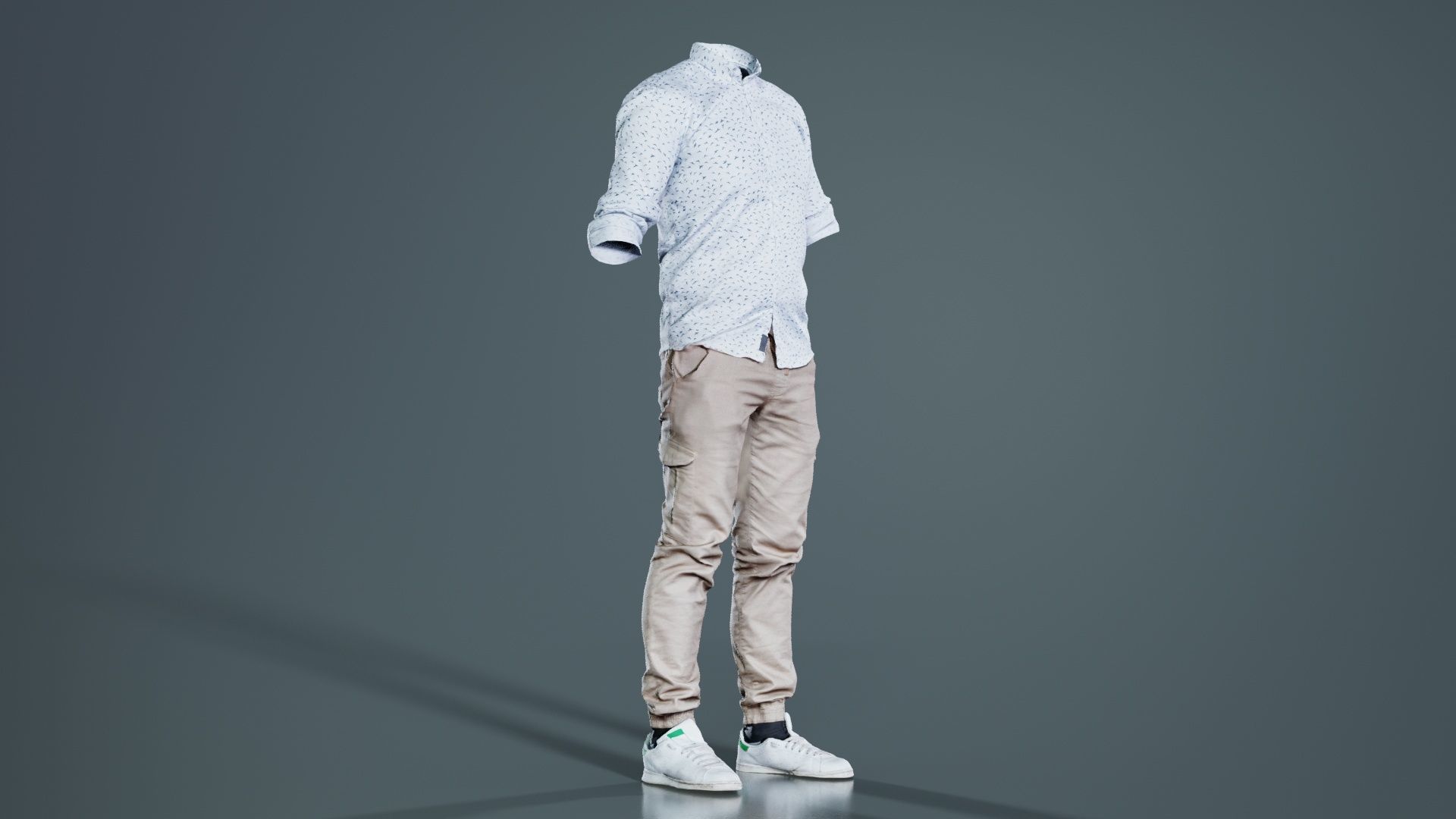 Casual Outfit 1 Low-poly 3D model_7