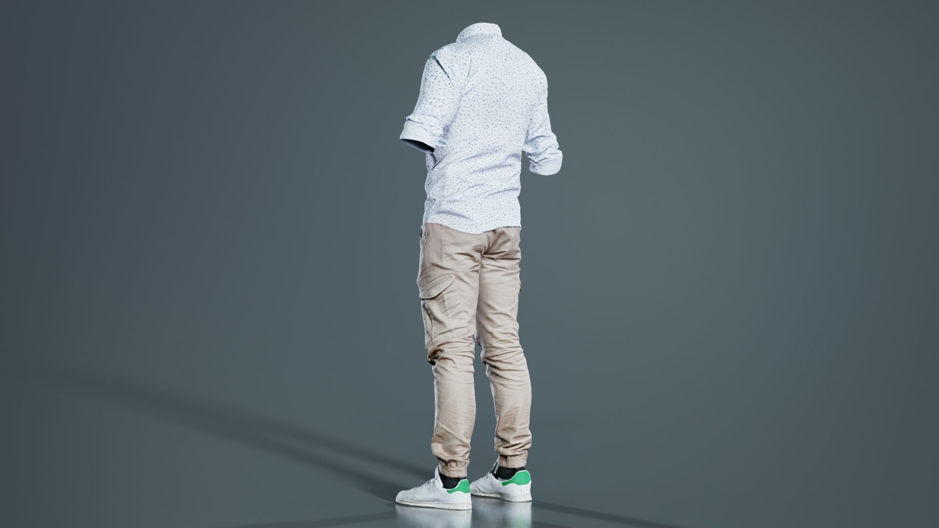 Casual Outfit 1 Low-poly 3D model_4