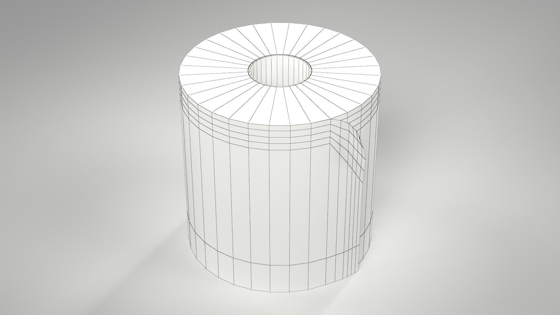 Toilet Roll Low-poly 3D model_2