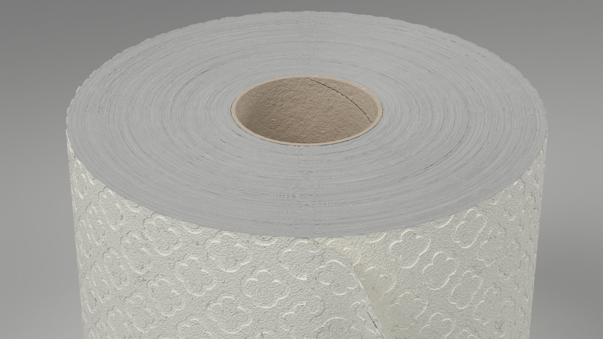 Toilet Roll Low-poly 3D model_4