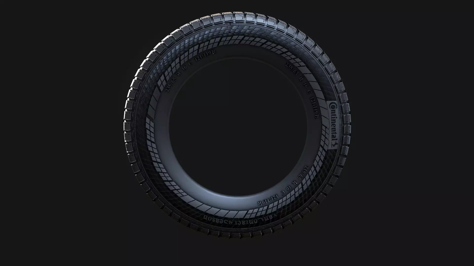 Continental VanContact 4Season  Tire for Vehicles  Low-poly 3D model_0