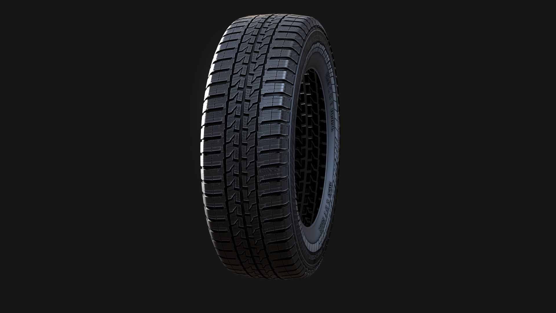 Continental VanContact 4Season  Tire for Vehicles  Low-poly 3D model_4