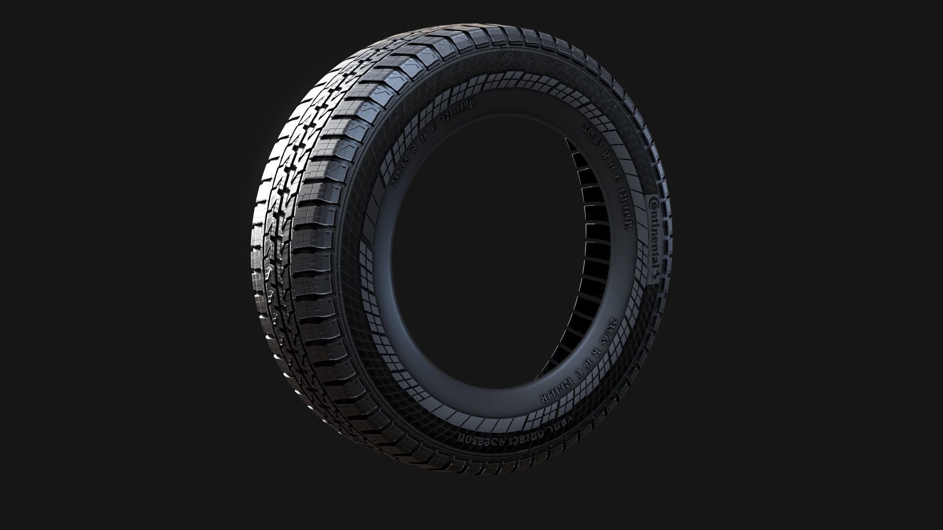 Continental VanContact 4Season  Tire for Vehicles  Low-poly 3D model_3
