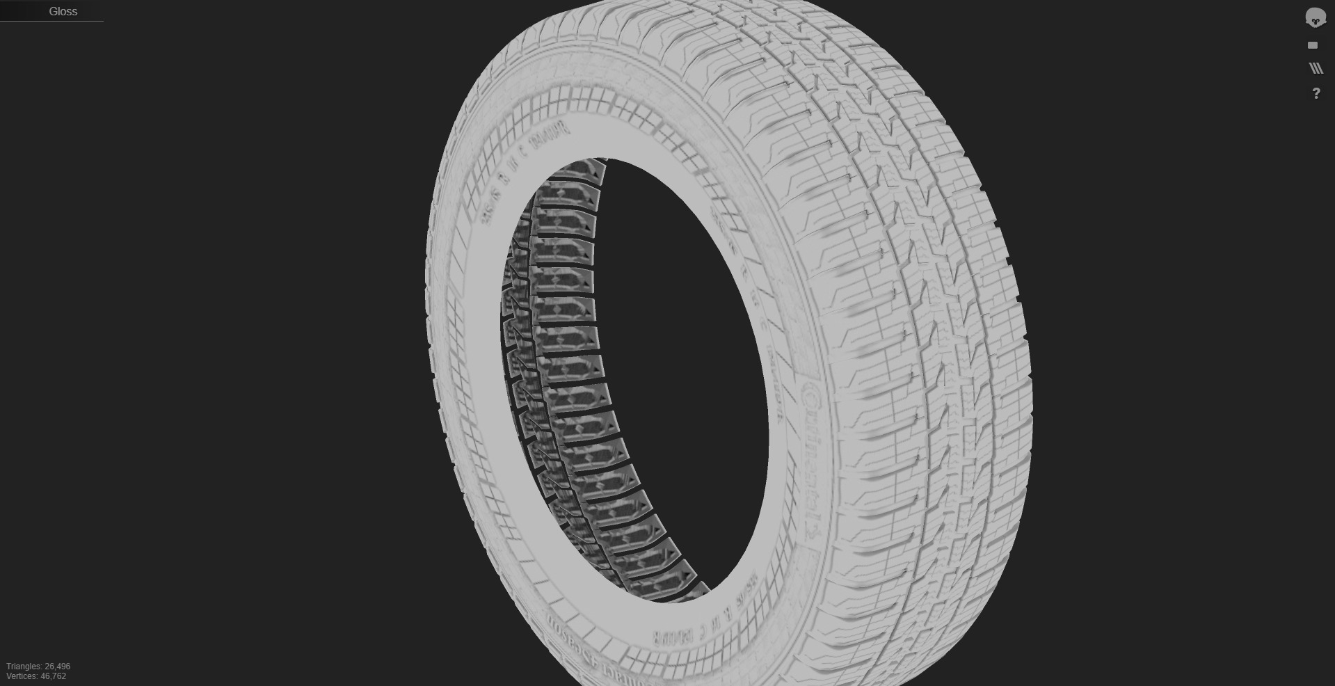 Continental VanContact 4Season  Tire for Vehicles  Low-poly 3D model_9