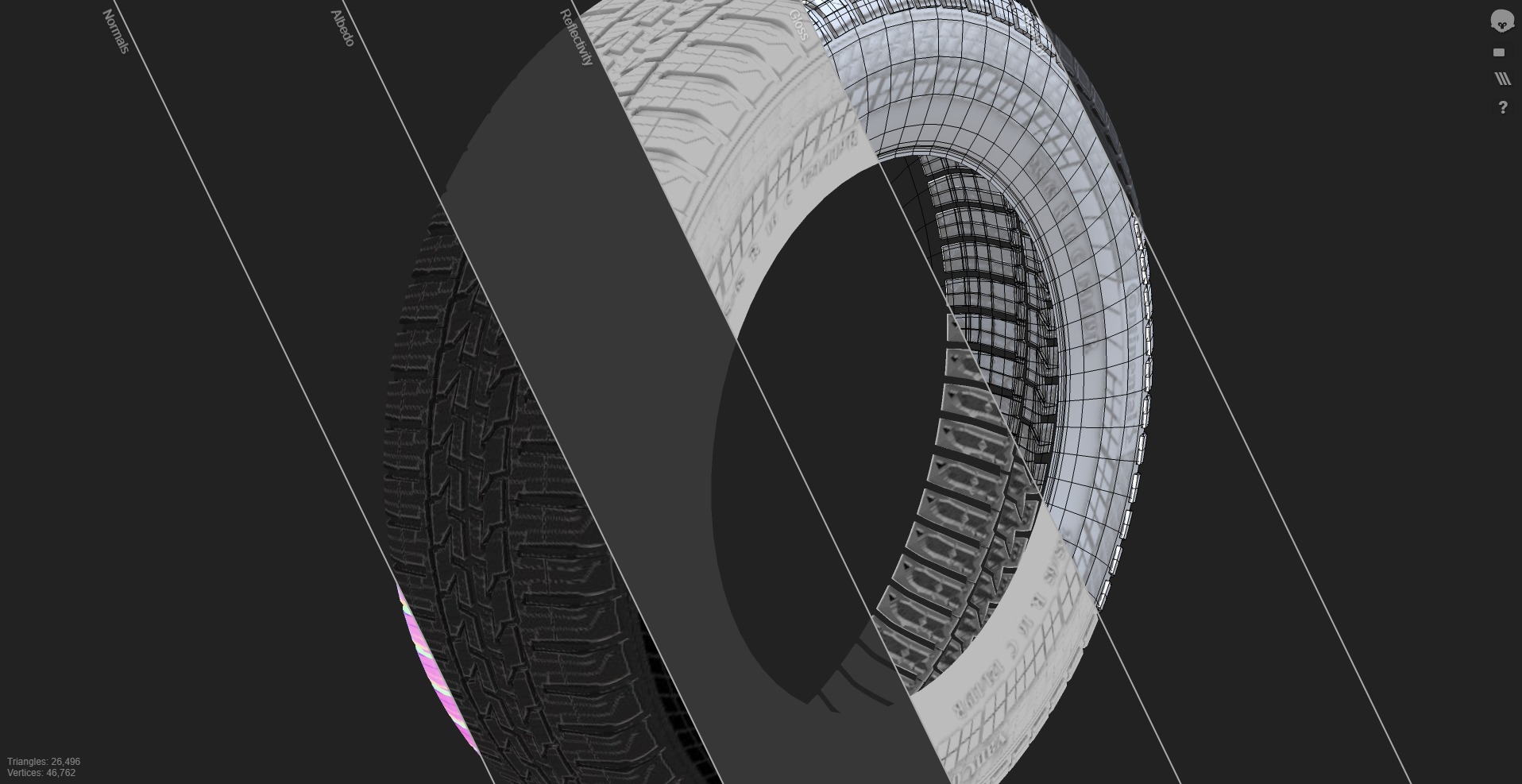 Continental VanContact 4Season  Tire for Vehicles  Low-poly 3D model_5