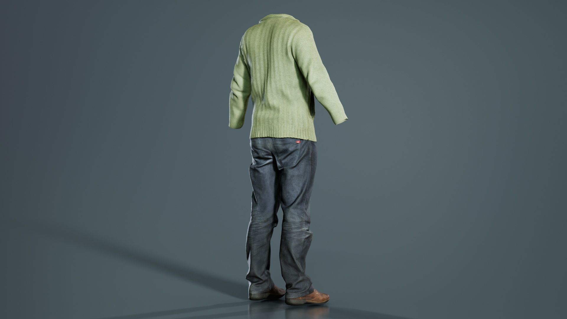 Casual Outfit 10 Low-poly 3D model_6