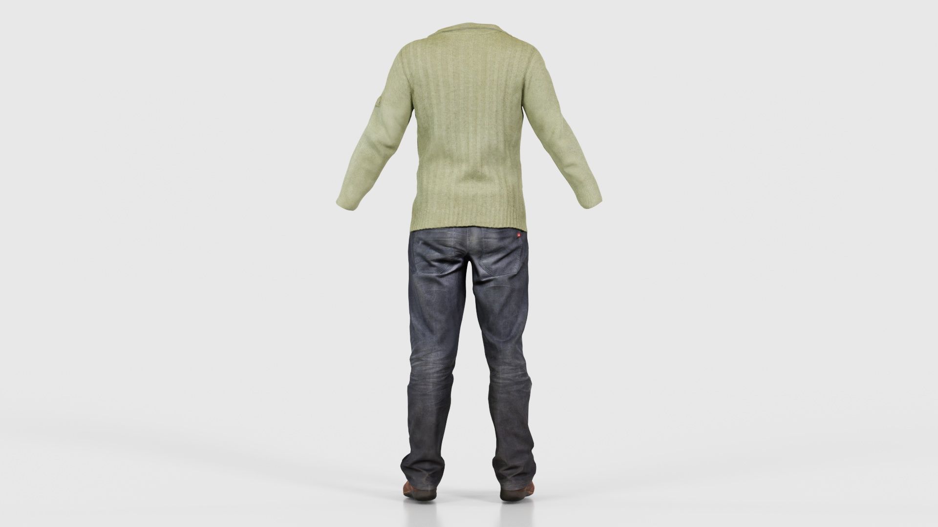 Casual Outfit 10 Low-poly 3D model_21