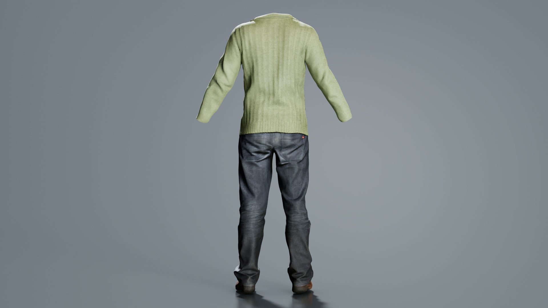 Casual Outfit 10 Low-poly 3D model_8