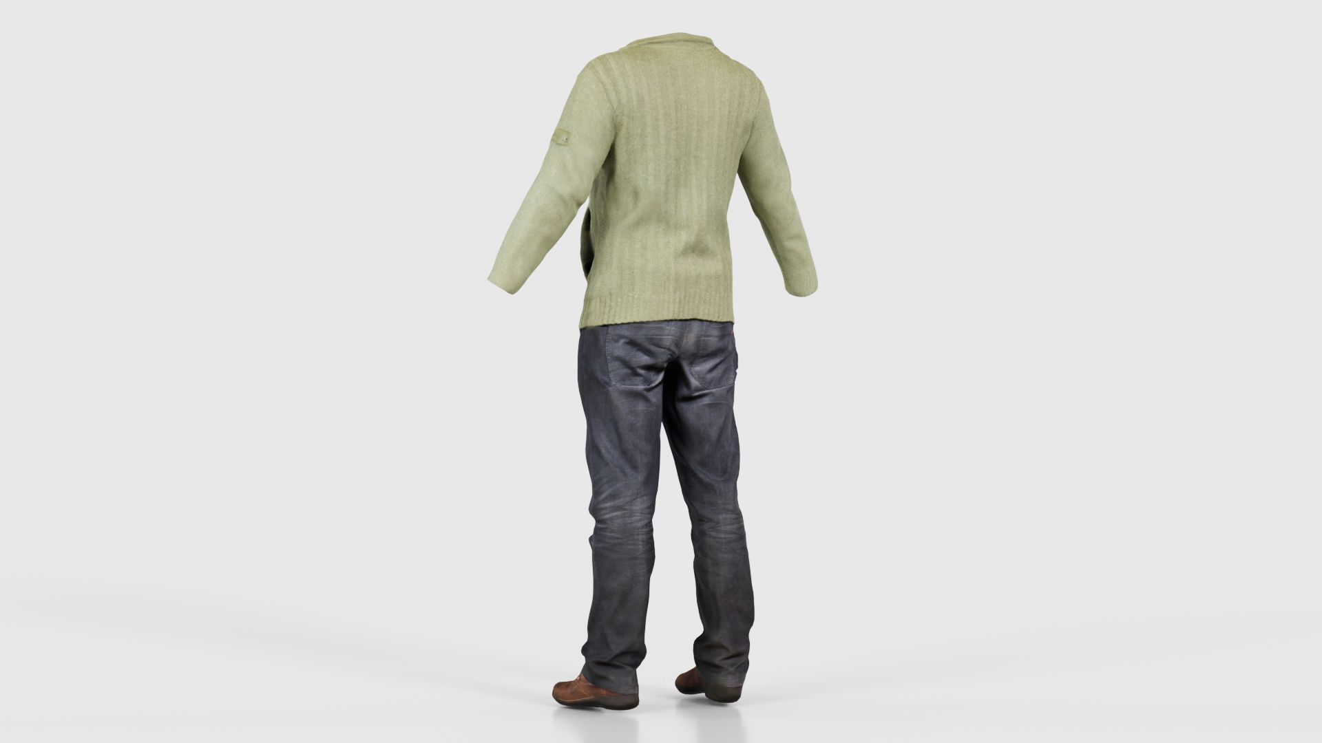Casual Outfit 10 Low-poly 3D model_22
