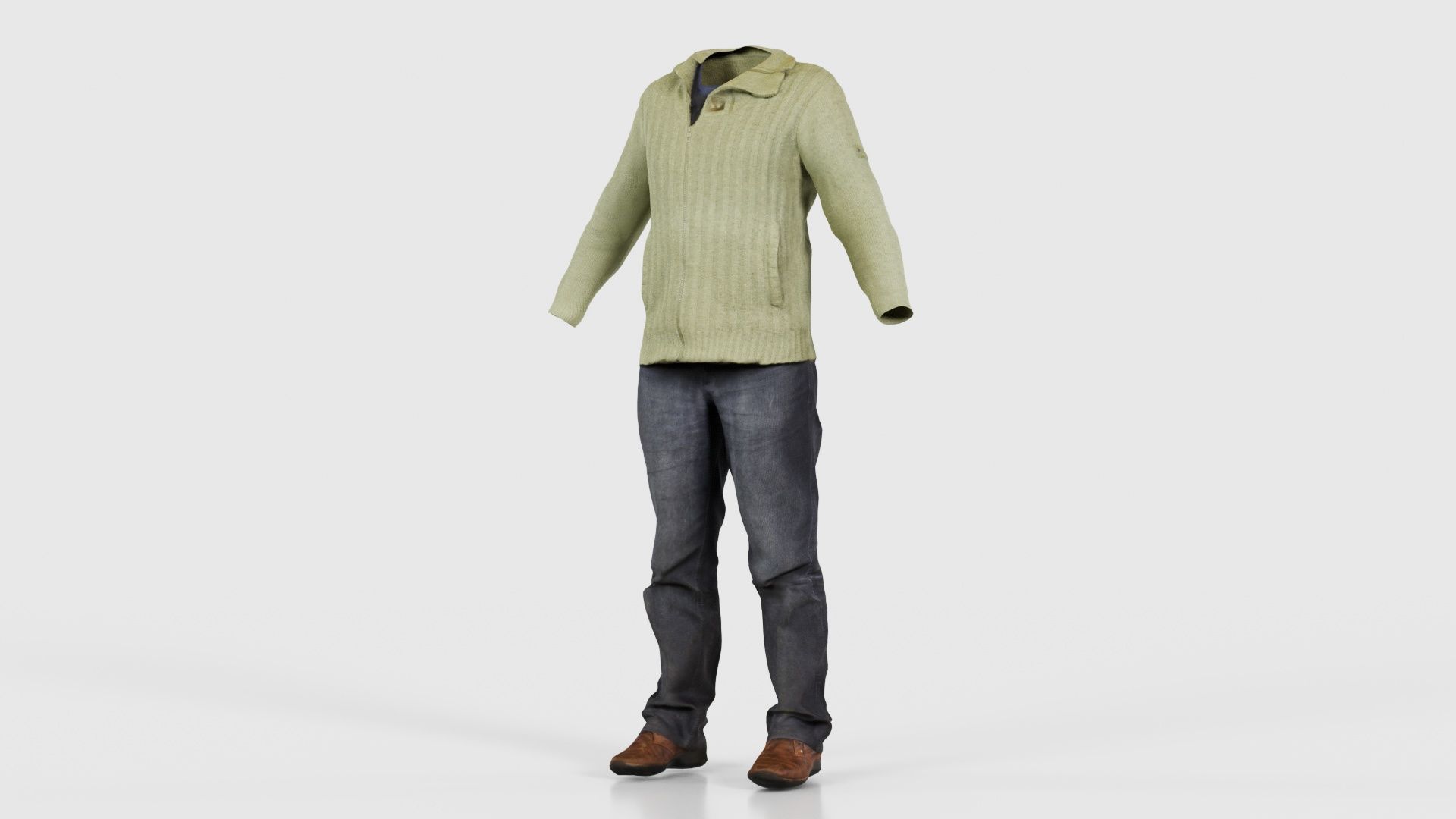 Casual Outfit 10 Low-poly 3D model_26
