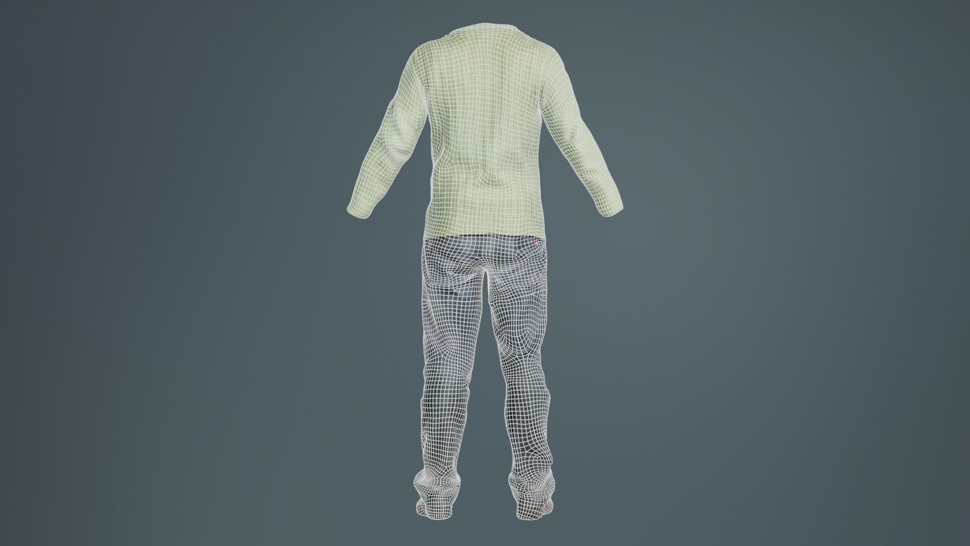 Casual Outfit 10 Low-poly 3D model_10