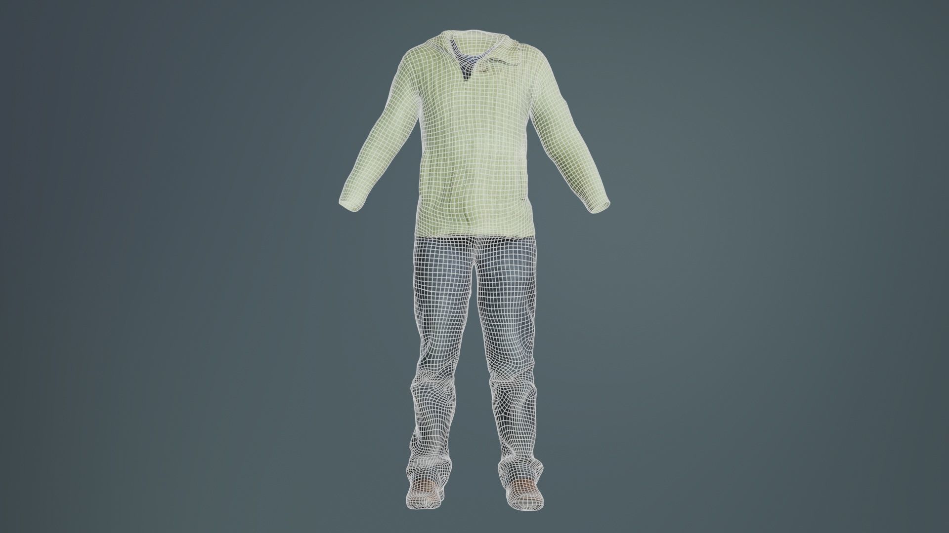 Casual Outfit 10 Low-poly 3D model_9