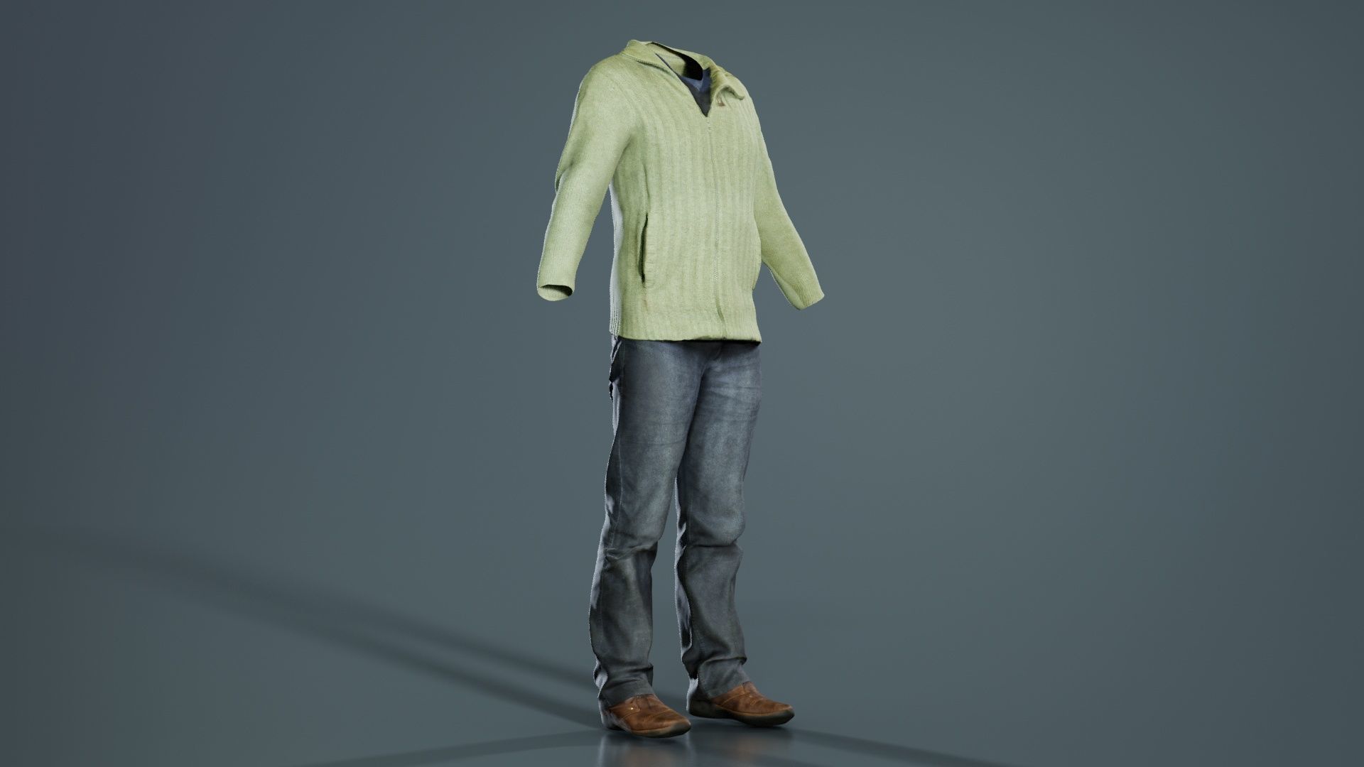 Casual Outfit 10 Low-poly 3D model_2
