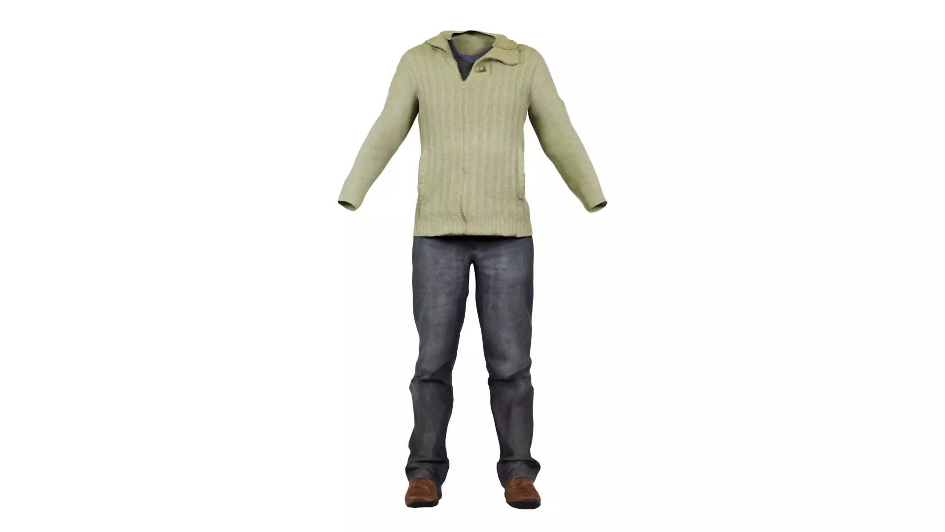 Casual Outfit 10 Low-poly 3D model_0