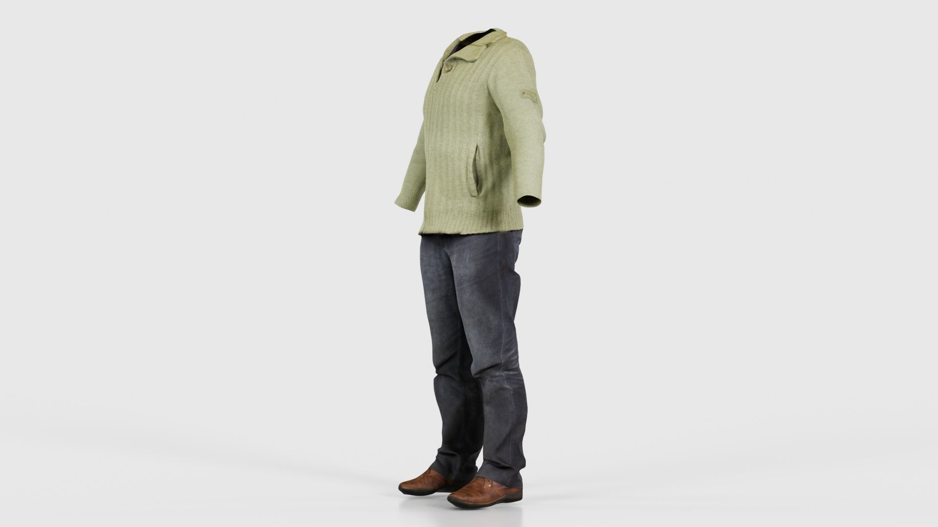 Casual Outfit 10 Low-poly 3D model_25