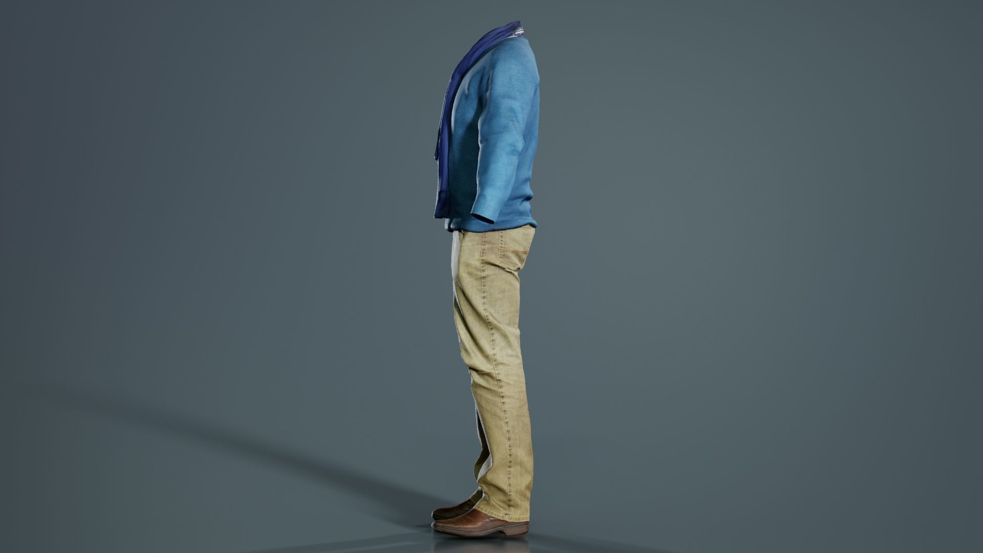 Casual Outfit 11 Low-poly 3D model_5