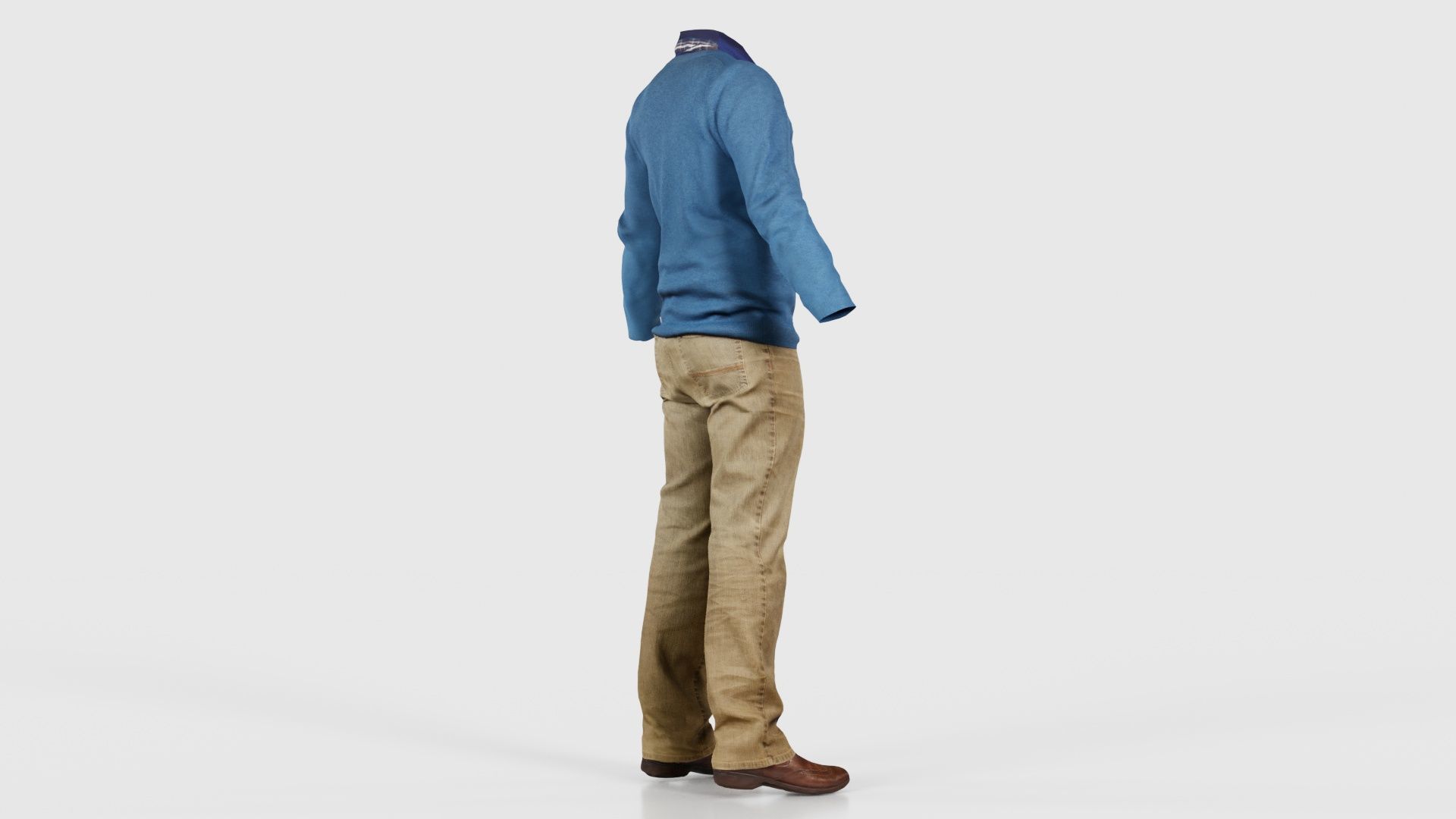 Casual Outfit 11 Low-poly 3D model_19