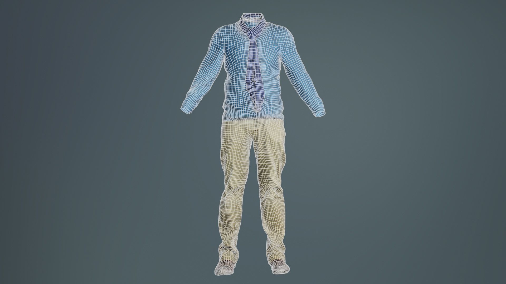 Casual Outfit 11 Low-poly 3D model_9